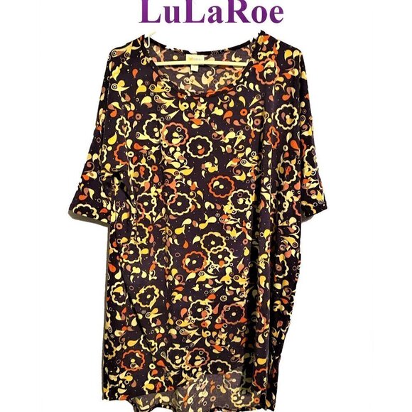 NWT LULAROE SIZE LARGE LONG TEE TUNIC FANTASTIC TO WEAR W LEGGINGS - Picture 1 of 8